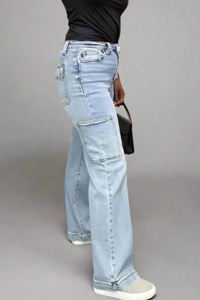 High Energy Judy Blue Cargo Jeans