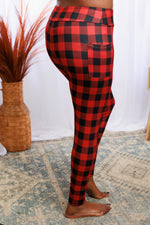 Holiday Plaid Pocket Leggings