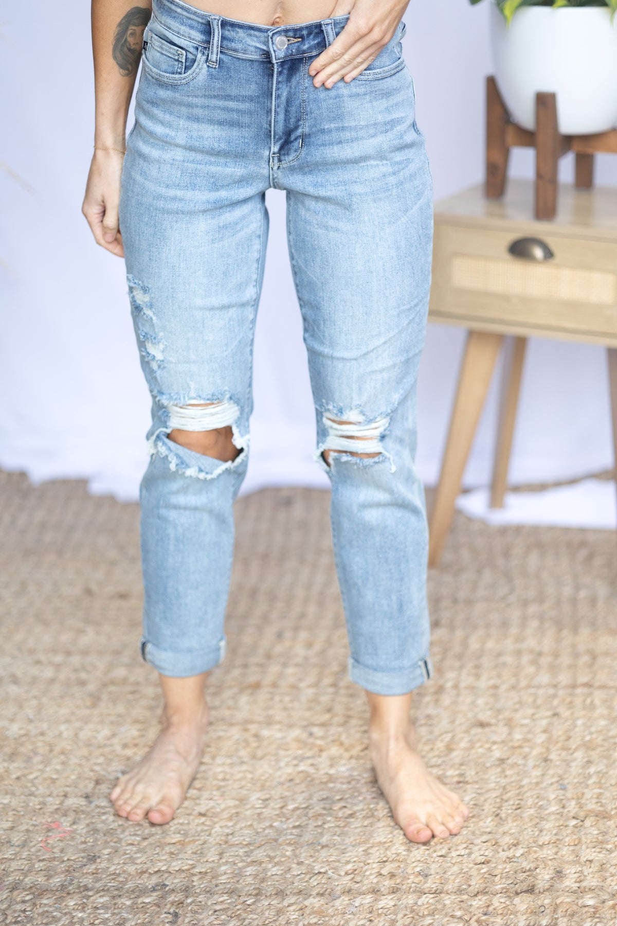 Home Run Judy Blue Double Cuff Jeans