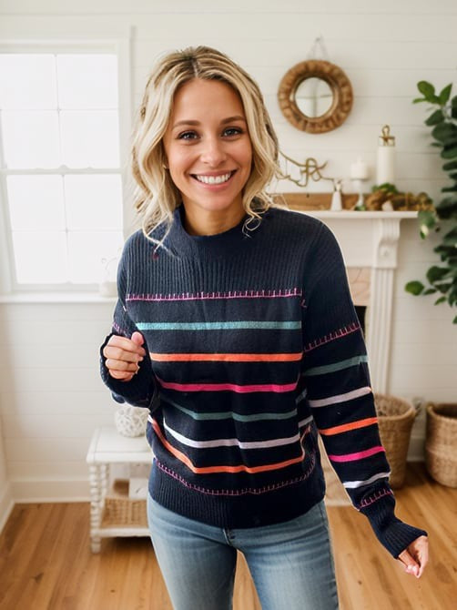 Stevie Colorful Striped Sweater