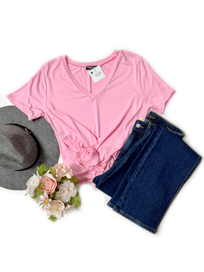 Spring Staple Short Sleeve in Baby Pink