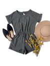 Catch a Good Time Charcoal Romper