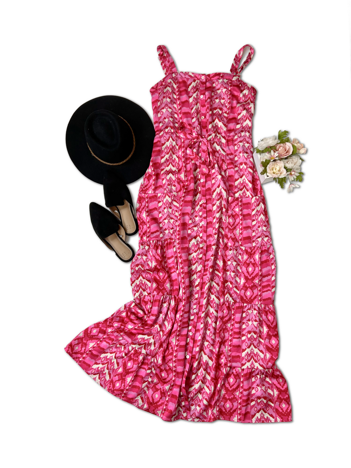 Abby Road Hot Pink Maxi Dress