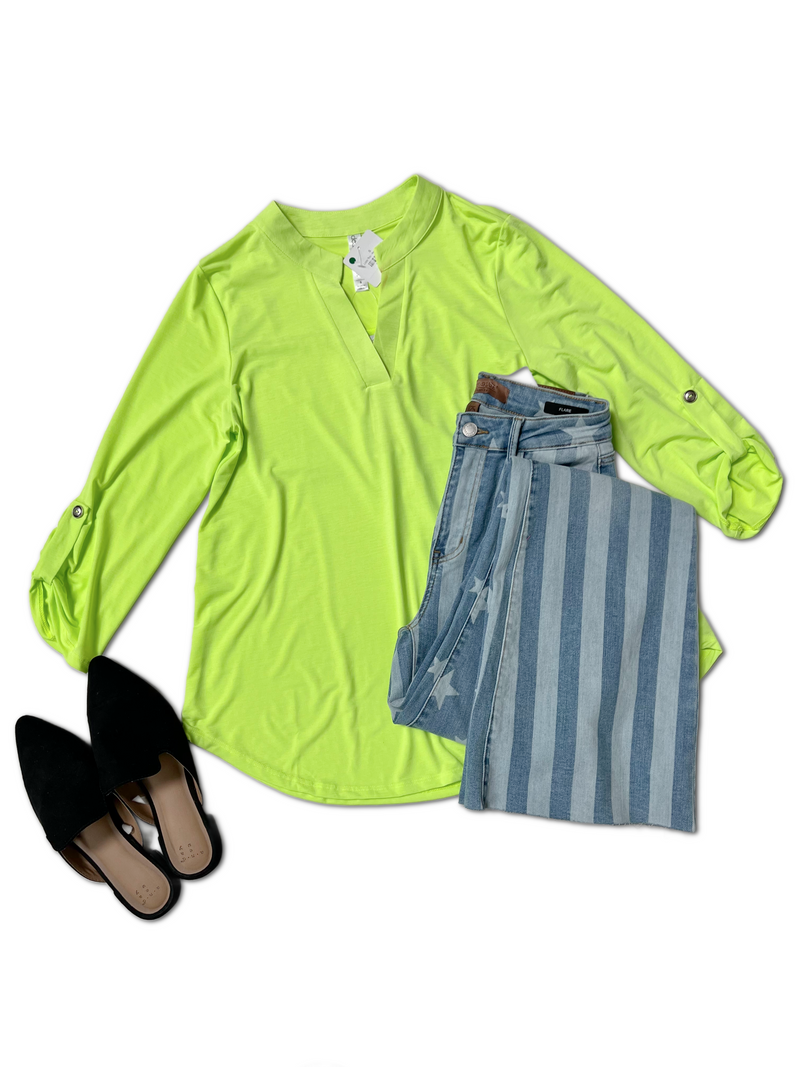 Lizzy Top in Neon Green