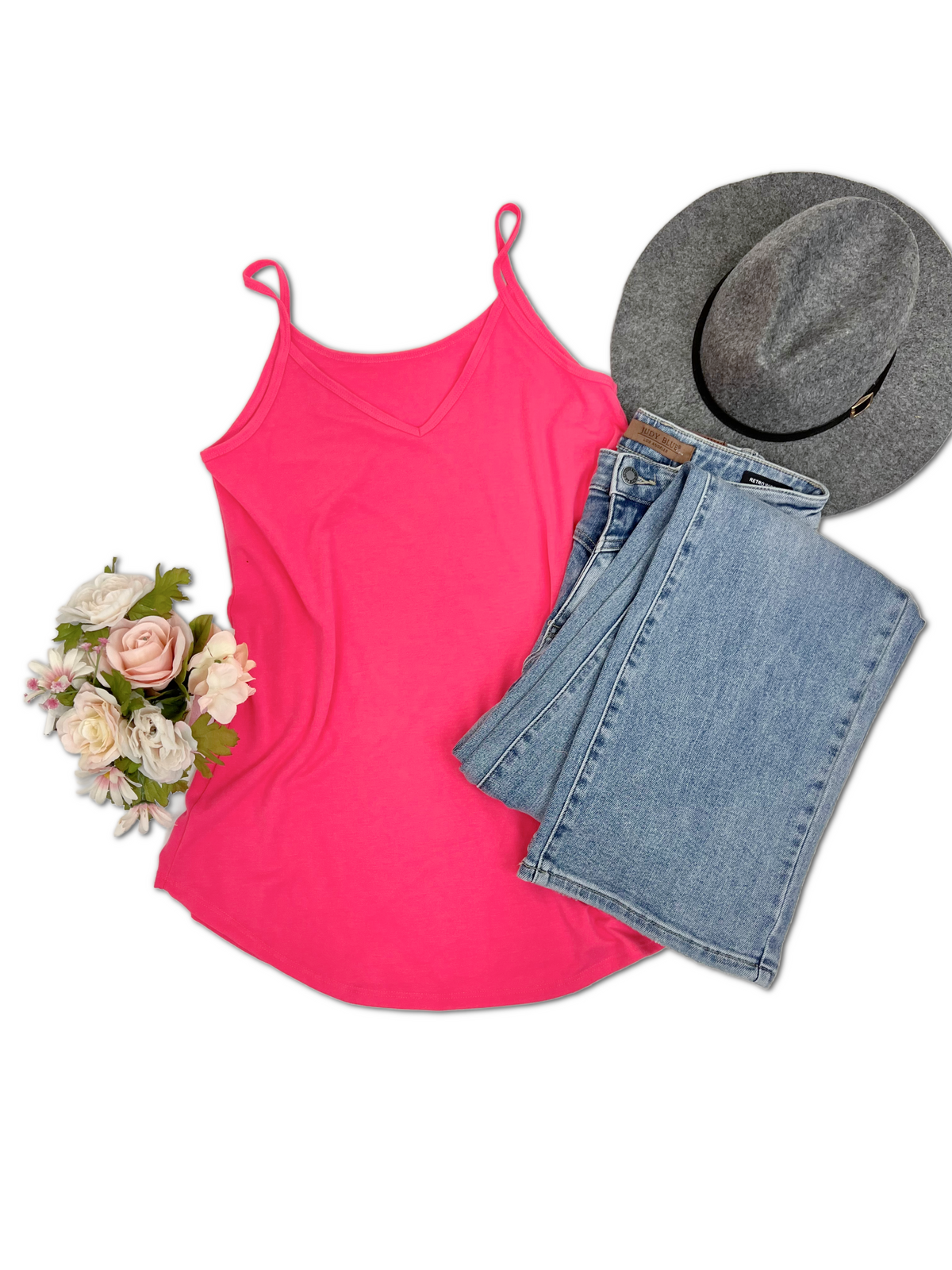 Amber Reversible Tank in Summer Pink