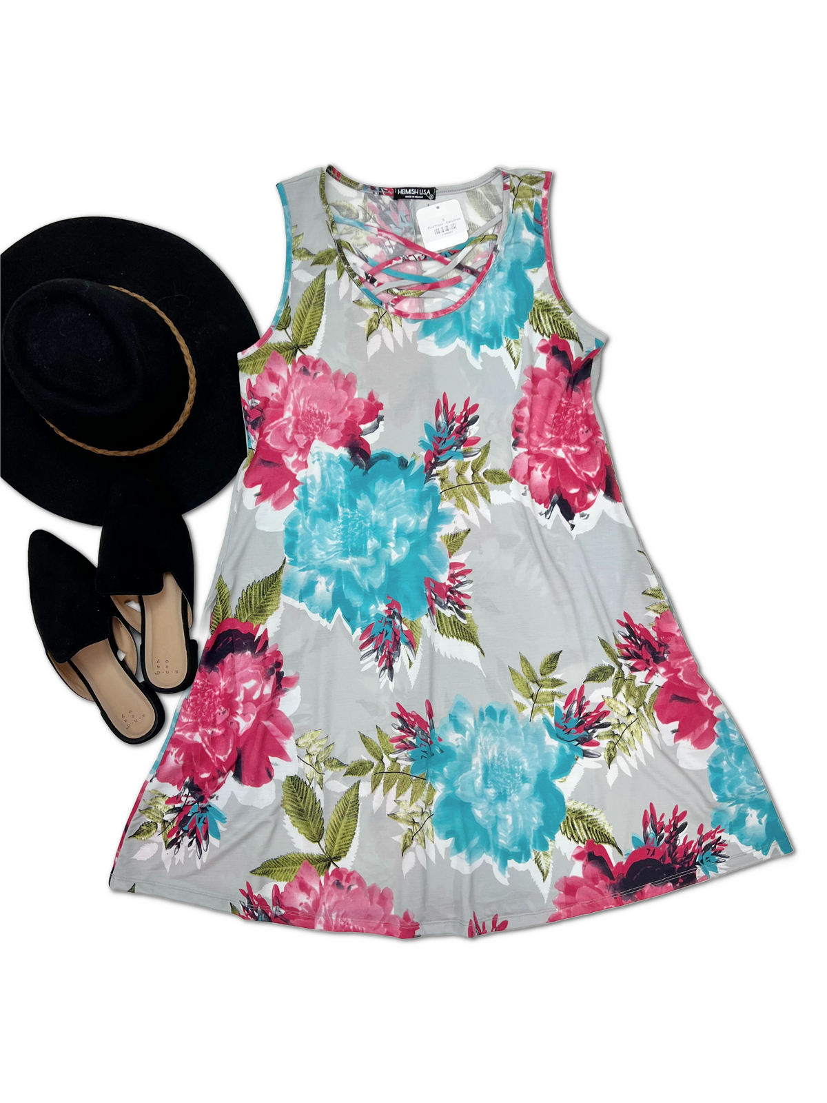 Floral Pizzaz Swing Dress