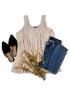 Lacey Oatmeal - Sleeveless Top