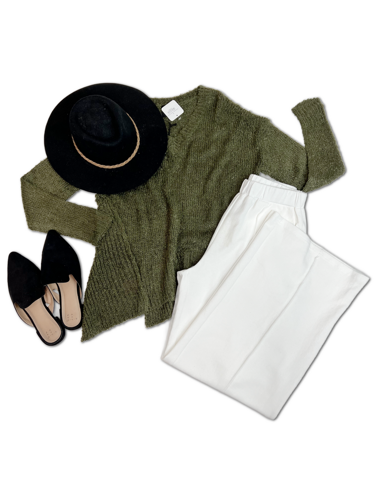 Olive Delight Popcorn Sweater