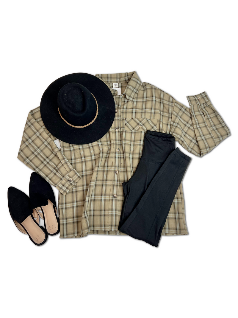 Faith In Fall Plaid Button Down