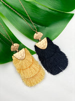 Tiered Fringe Pendant Necklace