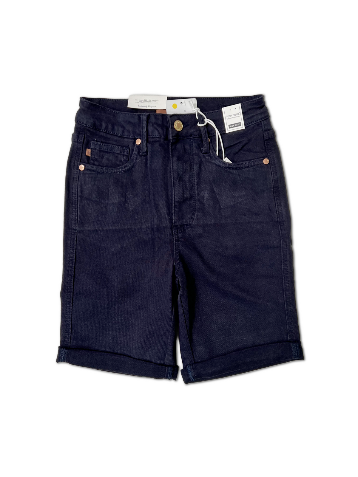 Judy Blue Tummy Control Bermuda Shorts in Navy