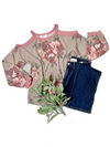 Dusty Floral Cold Shoulder