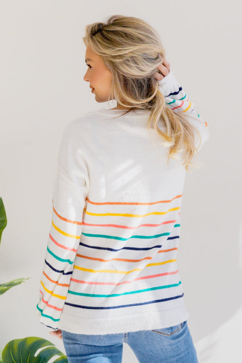 Rose Mist Stripe Sweater