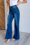 Eliza High Rise Control Top Retro Wide Leg Judy Blue Jeans