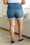 Jessica High Rise Control Top Vintage Wash Cuffed Judy Blue Shorts