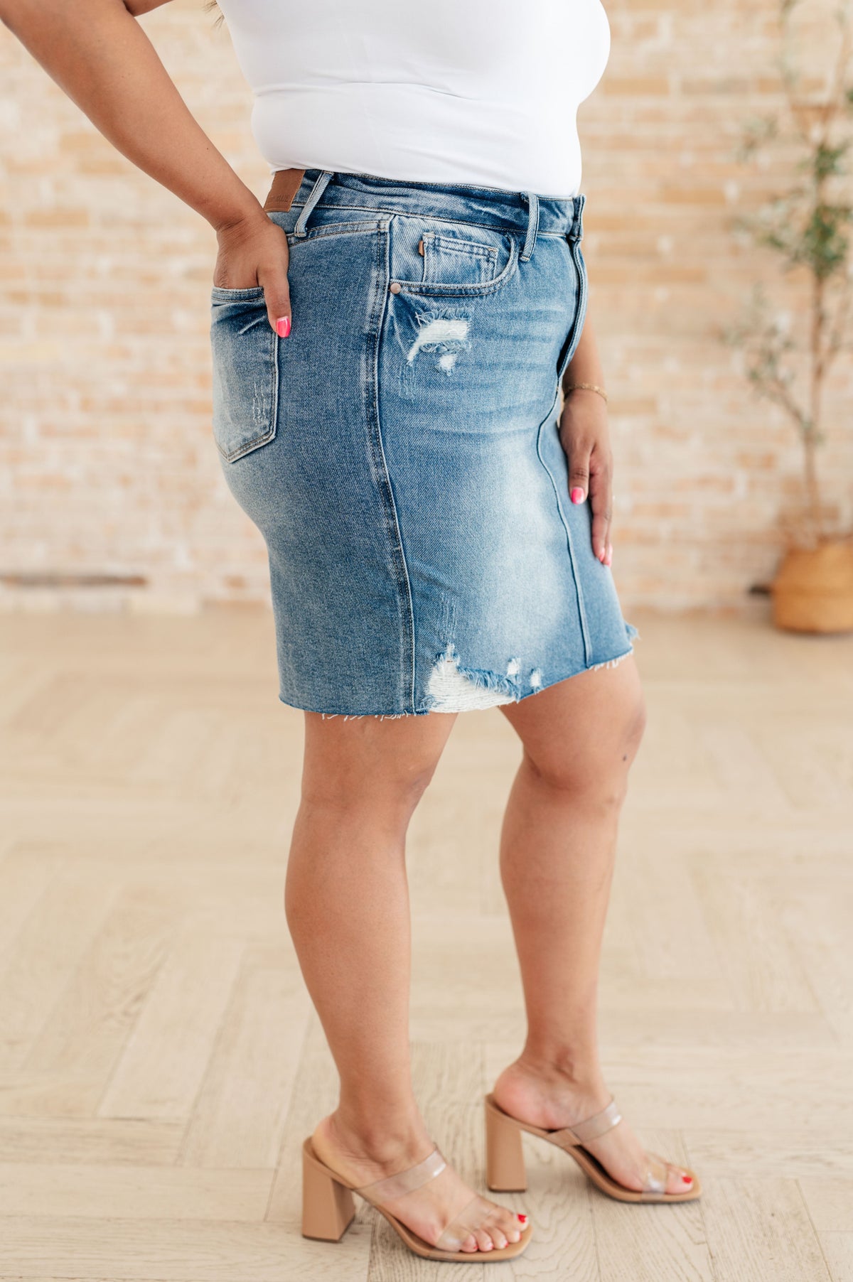 Carol High Rise Rigid Magic Denim Judy Blue Skirt