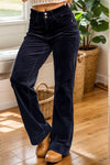 Judy Blue Corduroy Wide Leg - Black - fashion-forward corduroy, drop shipped from the USA.
