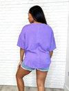 Just a Casual Girly V-Neck in Tropical Violet