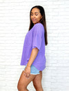 Just a Casual Girly V-Neck in Tropical Violet