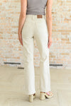 Selena High Rise Distressed 90's Straight Judy Blue Jeans in Bone