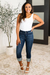 Karen High Rise Double Waist Band Capri Judy Blue Jeans
