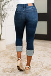 Karen High Rise Double Waist Band Capri Judy Blue Jeans