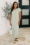 Keep Me Comfy Casual Maxi Dress in Green