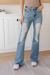 Kiana High Rise Heavy Destroy Flare Judy Blue Jeans