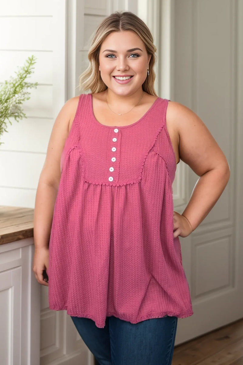 Lacey Berry Sleeveless Top