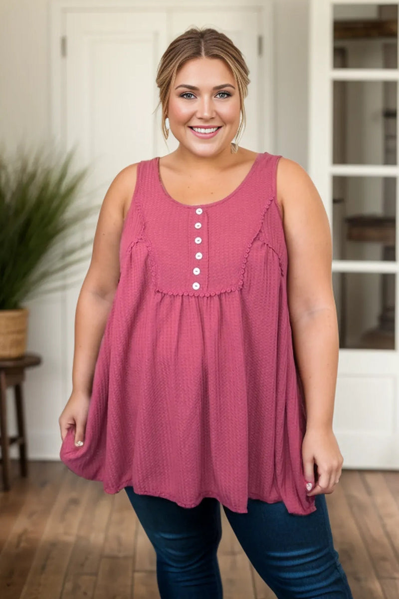 Lacey Berry Sleeveless Top