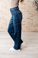 Leila High Rise Cargo Straight Judy Blue Jeans