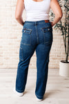 Leila High Rise Cargo Straight Judy Blue Jeans