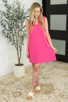 Lizzy Tank Dress in Hot Pink