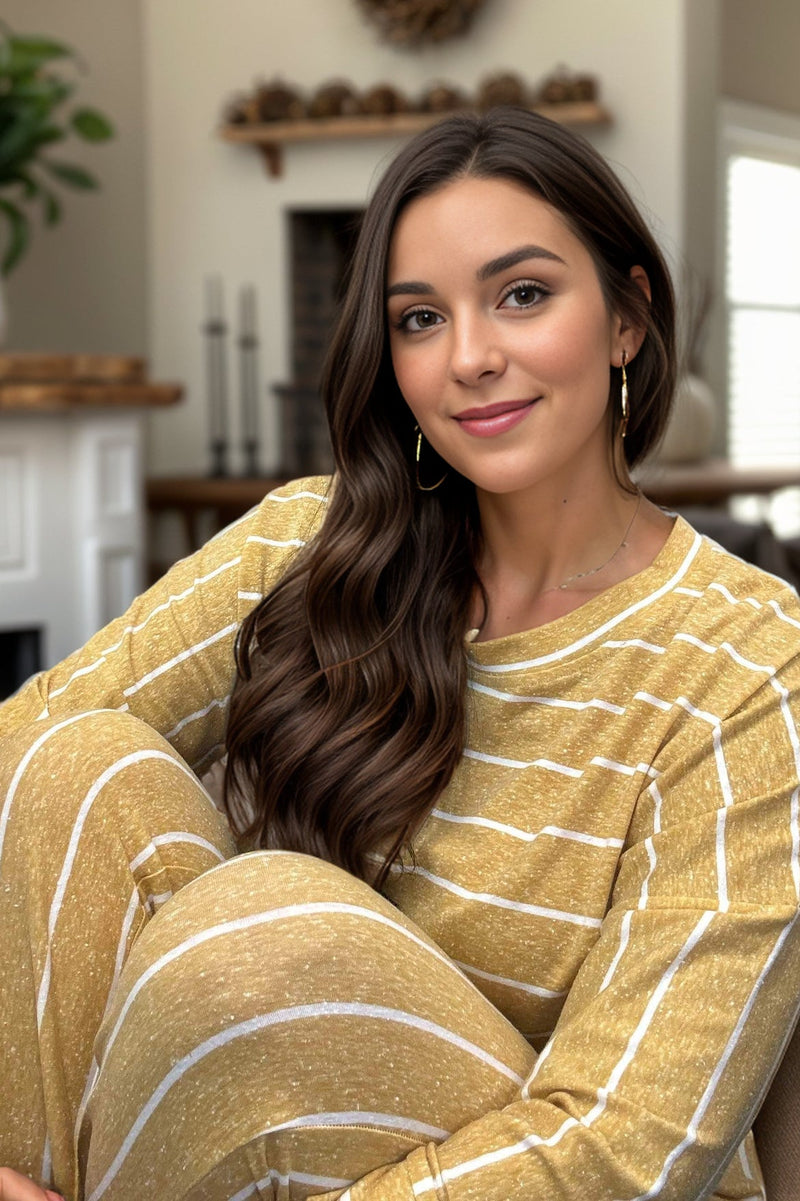 Loungin' in Stripes in Mustard