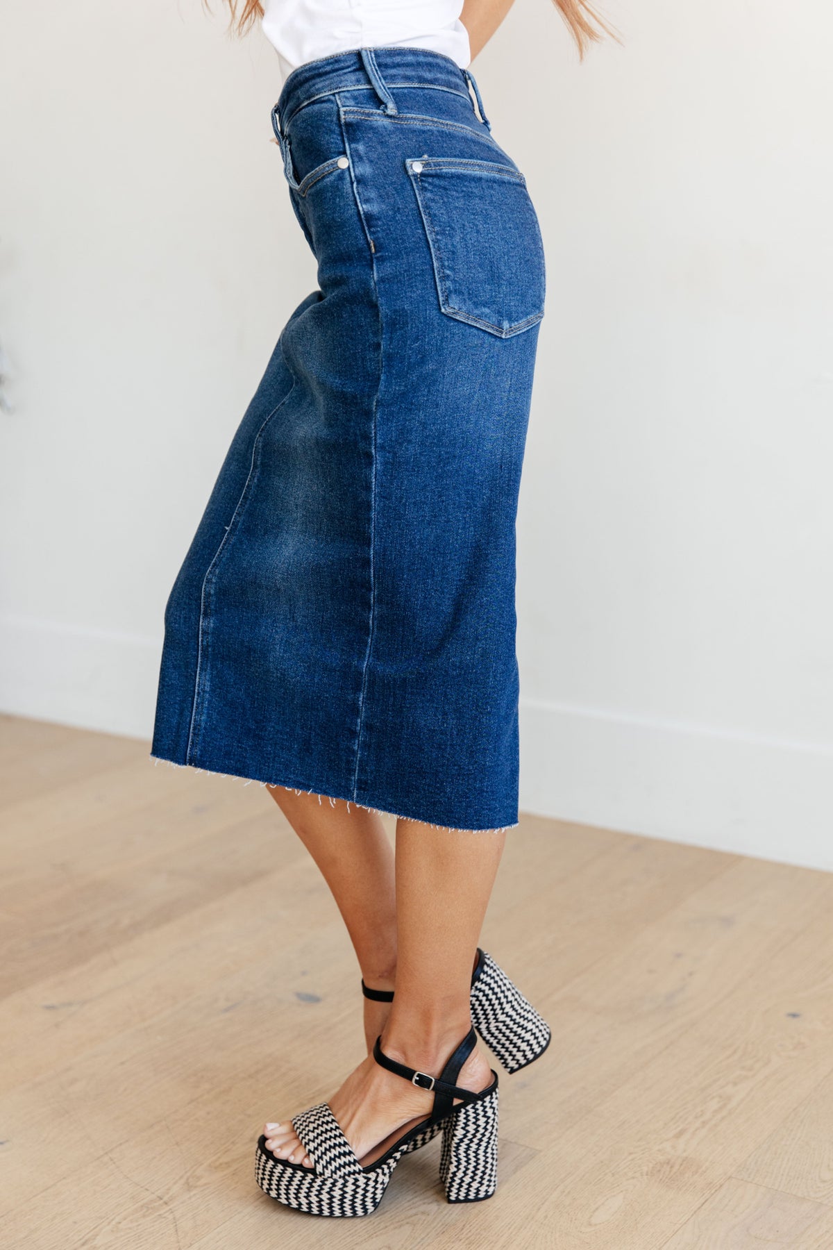 Marcy High Rise Denim Judy Blue Skirt