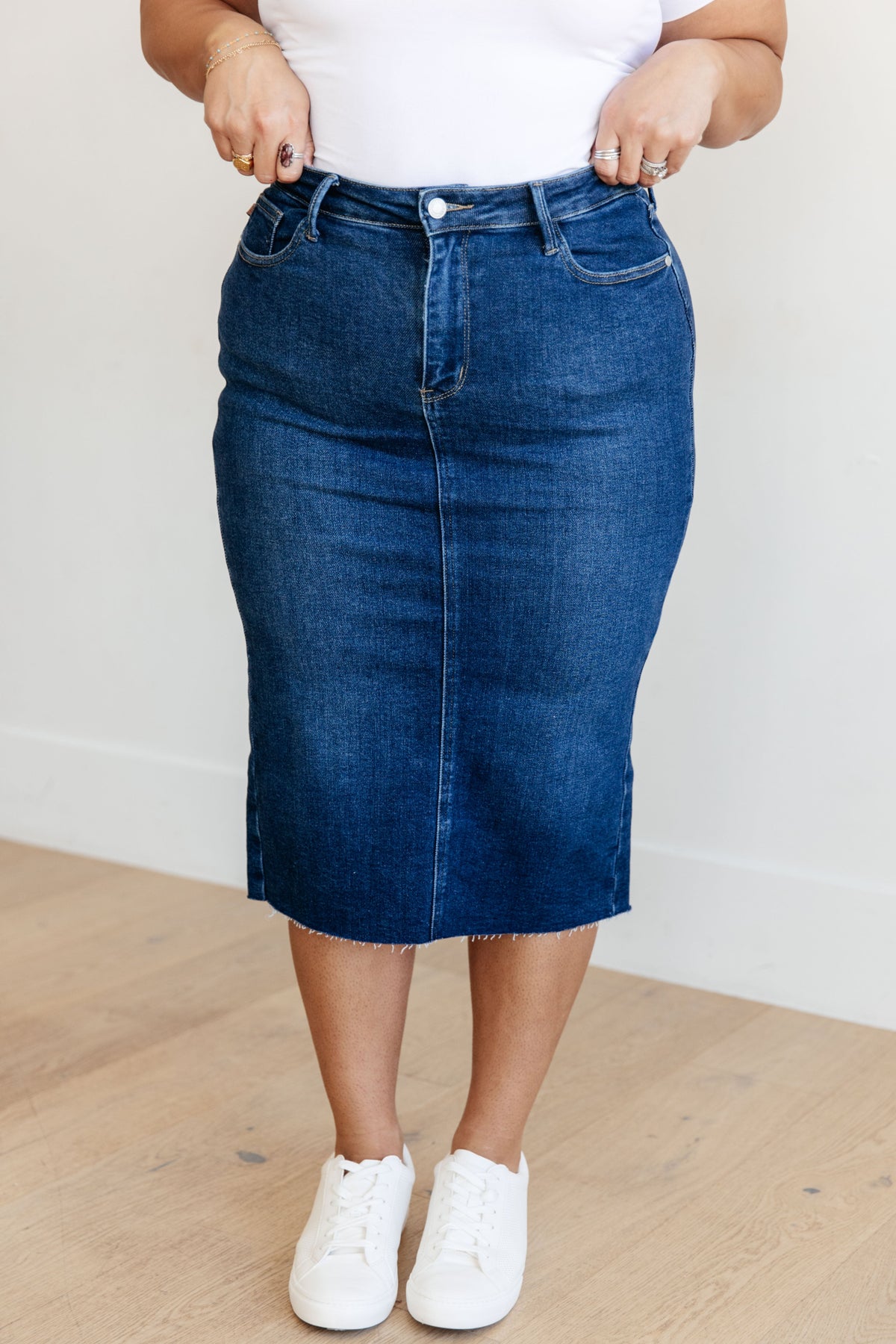 Marcy High Rise Denim Judy Blue Skirt