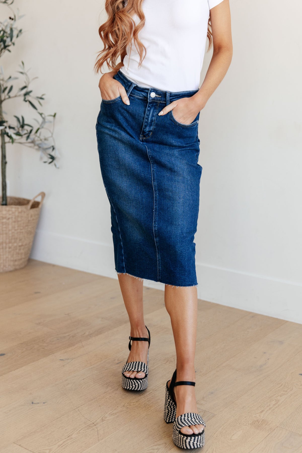 Marcy High Rise Denim Judy Blue Skirt