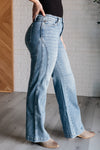 Melia High Rise Side Seam Detail Wide Leg Judy Blue Jeans