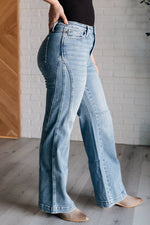 Melia High Rise Side Seam Detail Wide Leg Judy Blue Jeans