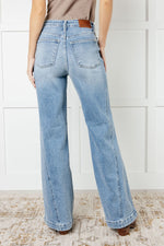 Melia High Rise Side Seam Detail Wide Leg Judy Blue Jeans