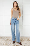 Melia High Rise Side Seam Detail Wide Leg Judy Blue Jeans