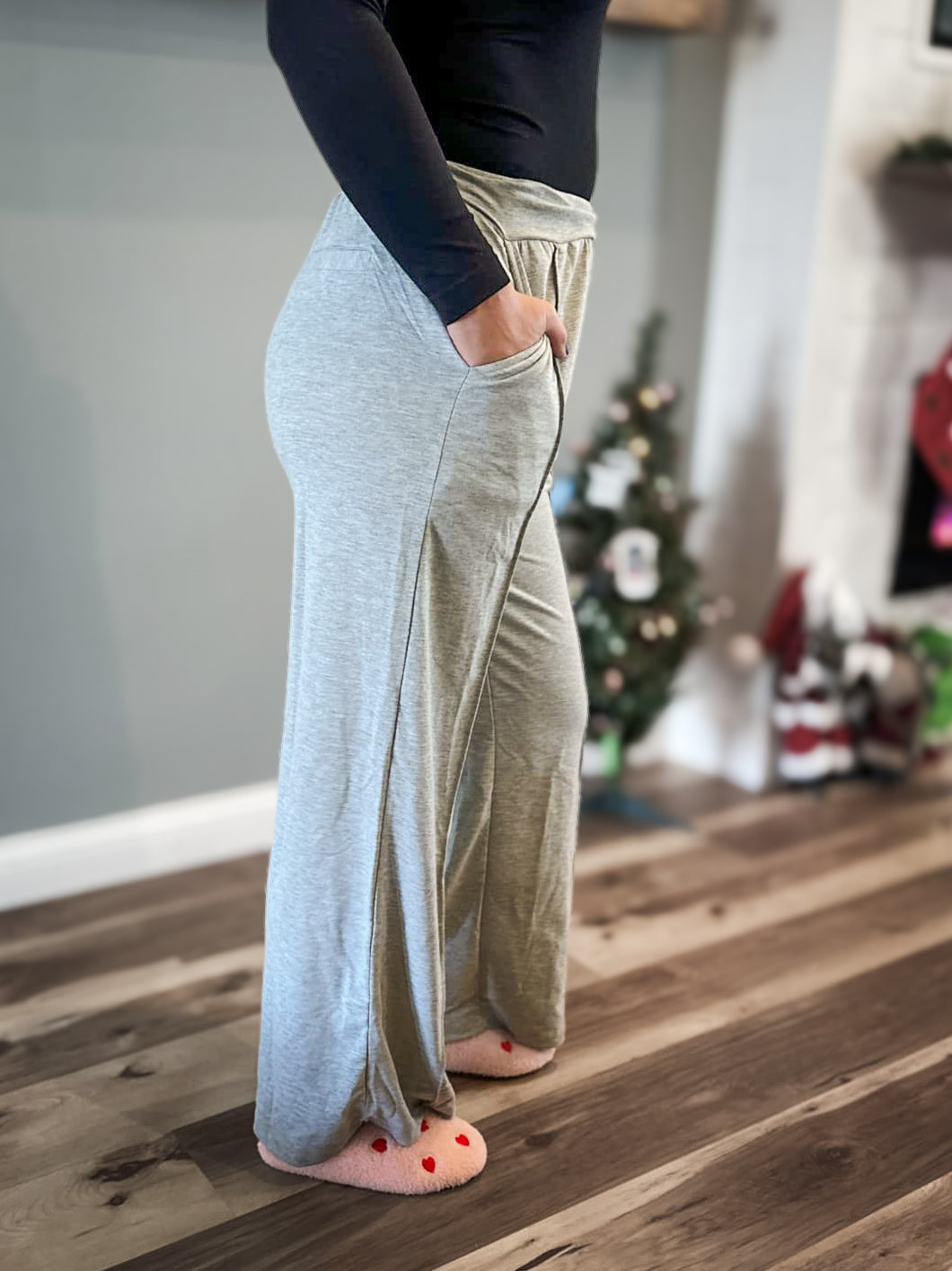 Stella Grey Wide Leg Pants