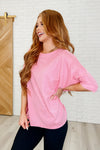 Minimal Muse Batwing Tee in Blossom Pink