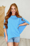 Minimal Muse Batwing Tee in Blue Ocean