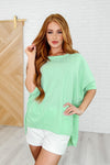 Minimal Muse Batwing Tee in Cascade Mint