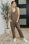 Mood Match Relaxed Spaghetti Strap Jumpsuit in Mocha