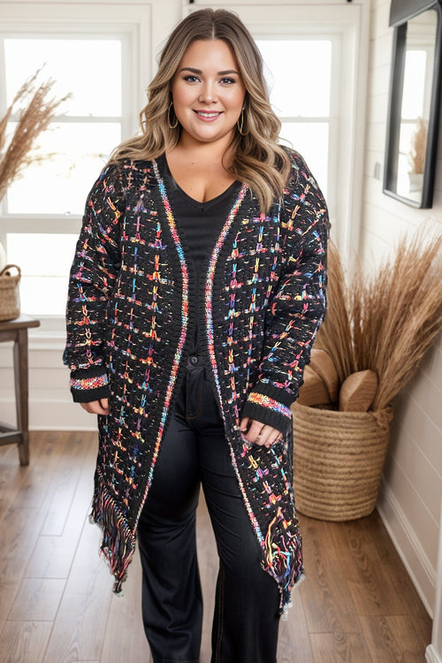 Neon Wonders Fringed Cardigan