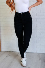 Nicole Tummy Control Skinny Judy Blue Jeans in Black