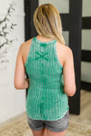 Offbeat Essential Mineral Washed Tank in Kelly Green