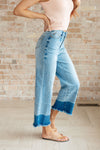 Olivia High Rise Wide Leg Crop Judy Blue Jeans in Medium Wash